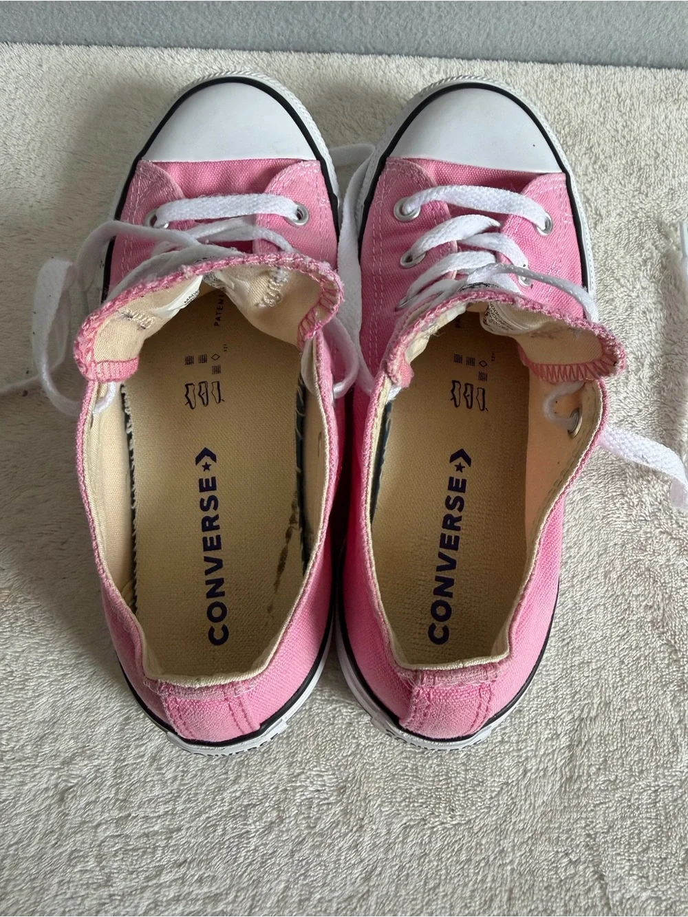 Converse All Star Shoes Size 2 Girls Pink Foam Sneaker